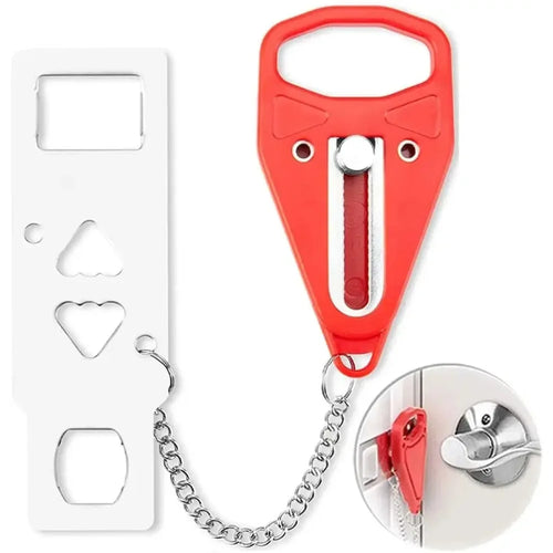 1Pc Portable Travel Safety Door Lock, Suitable for Travelers and Families, Universal Sleep Safety Portable Travel Door Lock